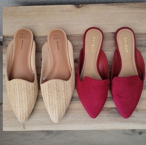 Beige mules- red mules not included